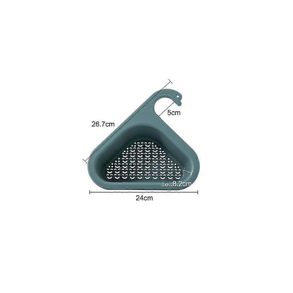Drain basket dry and wet separation sink kitchen special trash can filter basket hanging vegetable washing filter rack blue