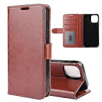 Case cover For Iphone 12 / 12 Pro R64 PcsTexture Single Horizontal Flip Protective Case With Holder & Card Slots & Wallet& Photo Frame(brown)