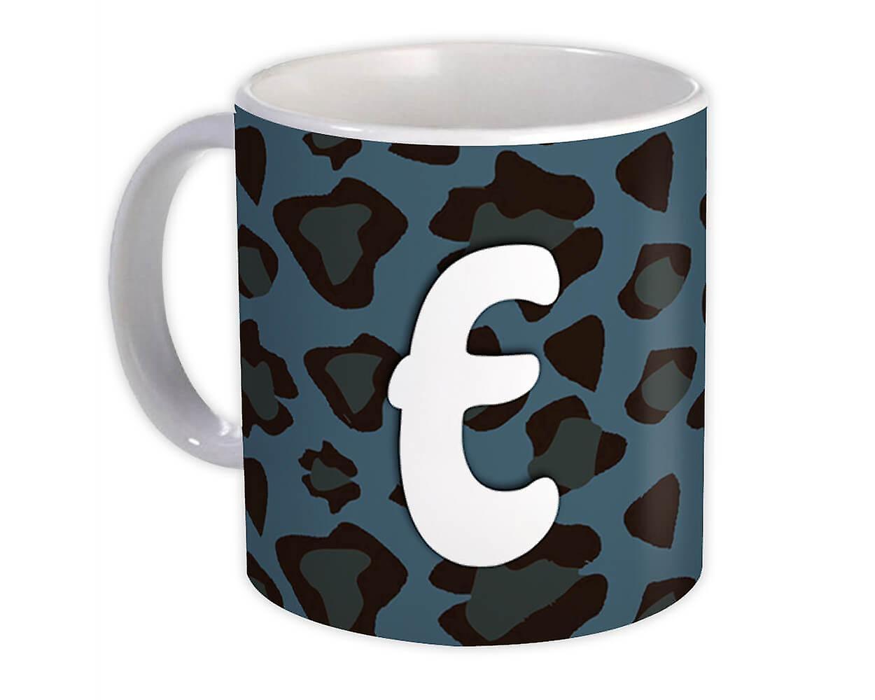 Dárkový hrnek: Monogram Letter E Blue