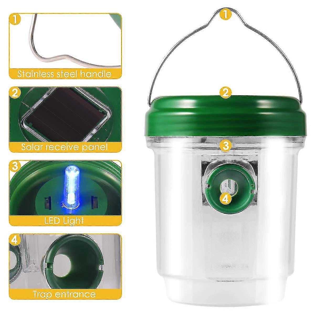 Wasp Trap Catcher With Ultraviolet Led Light Waterproof