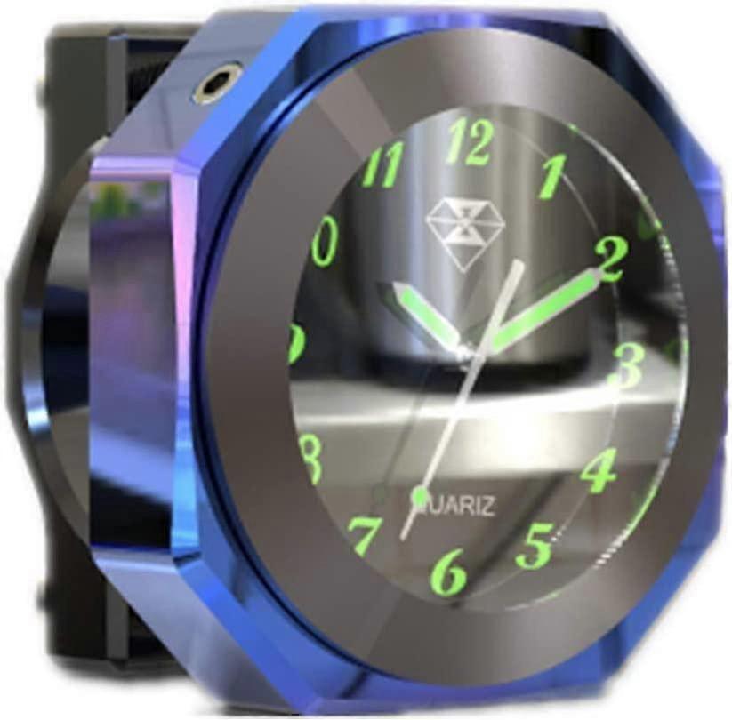 Motorcycle Handlebar Mount Cool Style Noctilucent Watch Dial Quartz Clock Motorbike Luminous Alloy C