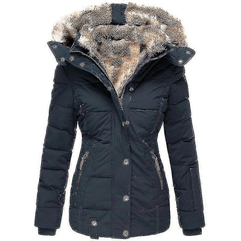 Women's Down Coat Winter Regular Warm Casual Daily Jacket Manga Comprida