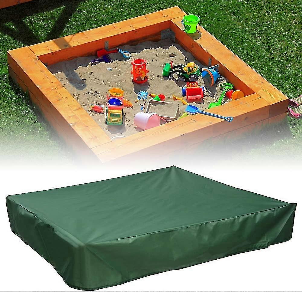 Sandpit Cover 150x150 cm Waterproof Cover UV Protection 70% Protection for Oxford Sandpit with Drawstring, Green