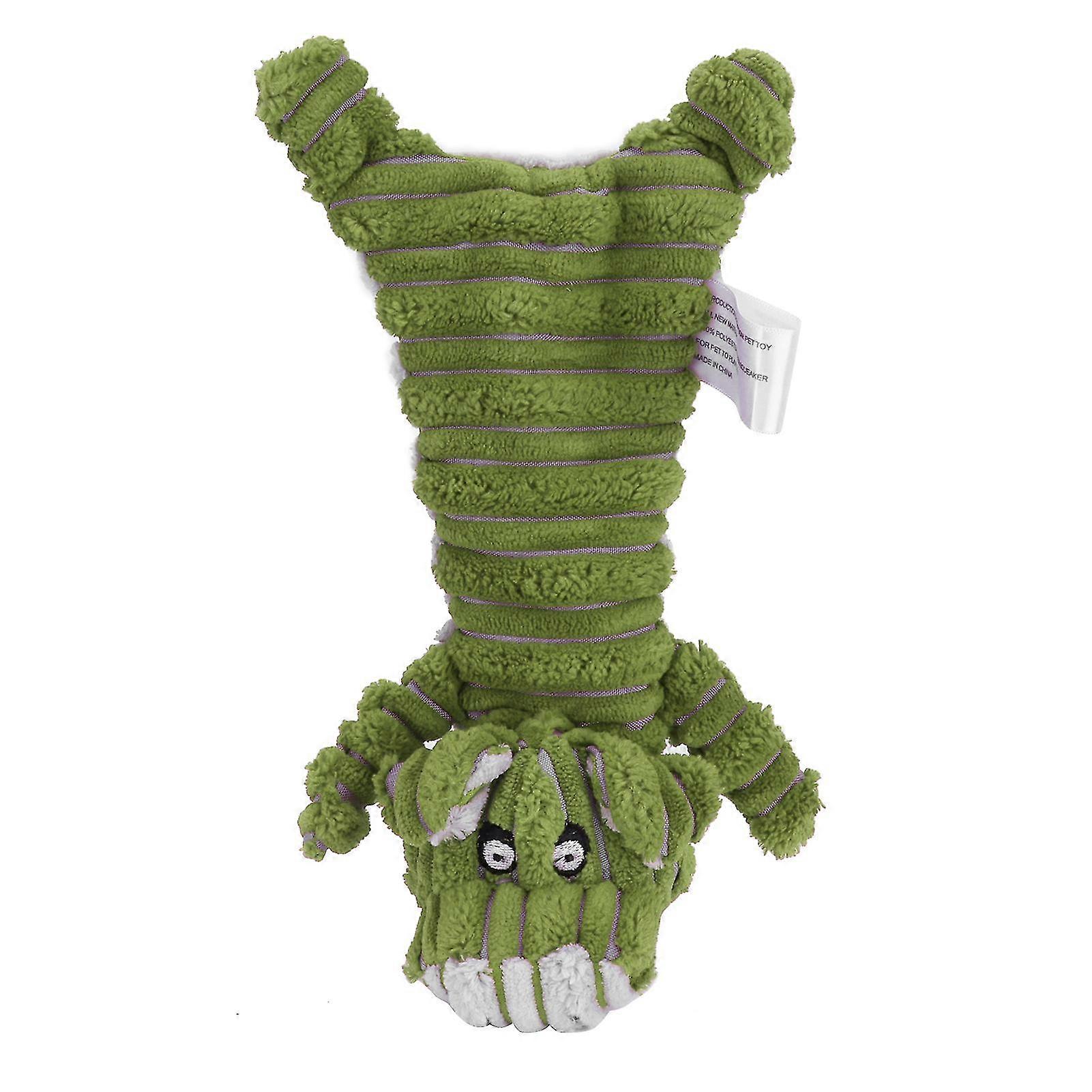 Green Corduroy Pet Vocal Toy - Interactive Plaything for Small and Medium Dogs - Puppy and Cat Biting Training