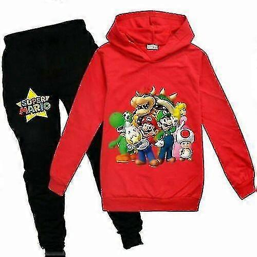 Hoodie Topp Byxor Set Barn Pojkar Flickor Sportkläder Jogging Tracksuits-r