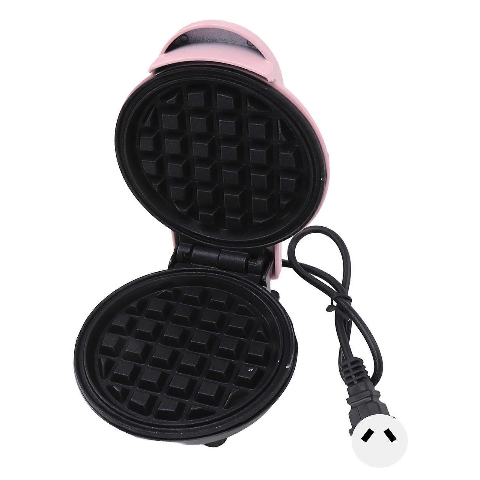Mini Waffle Maker Stick Proof Double Sided Round Multifunctional Breakfast Machine for Toast Sandwich AU Plug 220V Pink