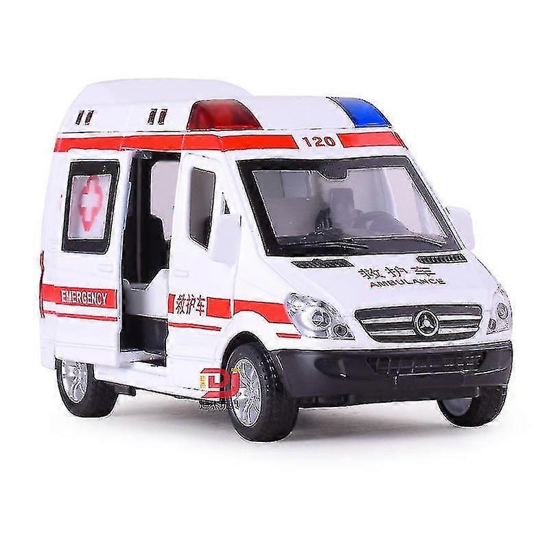 1/32 Lega Ambulanza Auto Della Polizia Diecast & Veicoli Giocattolo Modello Camion Dei Pompieri Metallo Tirare Indietro Suono & Luce Auto Giocattol...