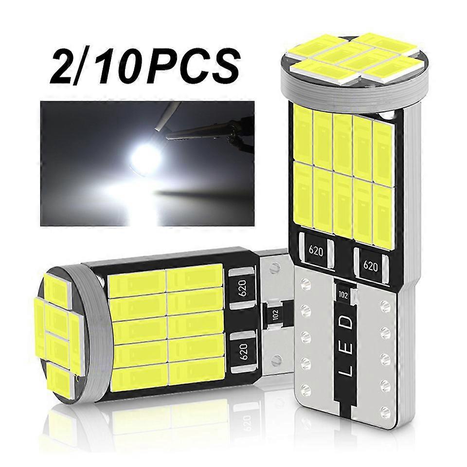 2/10pcs High Bright T10 W5W Led car light 26smd 4014 Smd Lamp Bulb Automobile Accessories License Plate car lighting White 6000K 12v