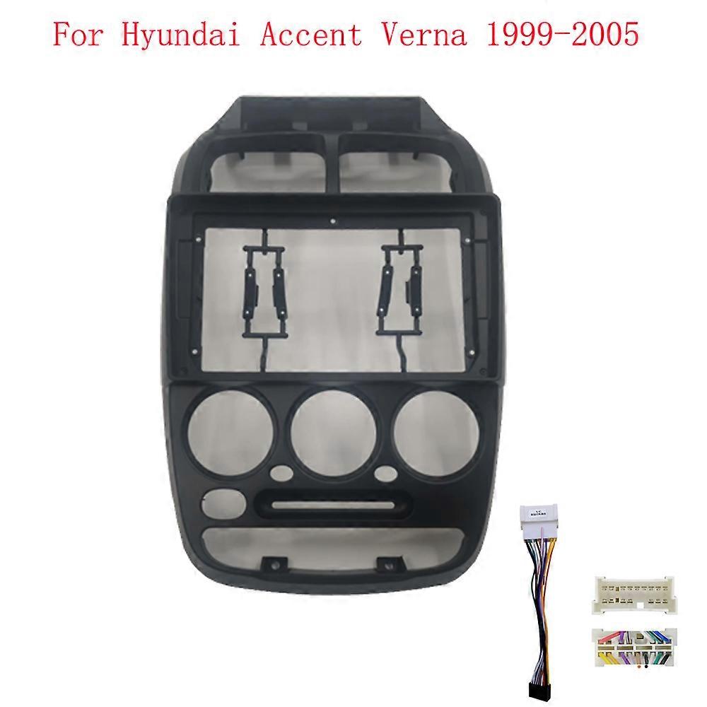 2 DIN 9 Inch Car Frame Fascia Adapter For Hyundai Accent Verna 1999-2005 Android Radio Dash Fitting Panel Kit