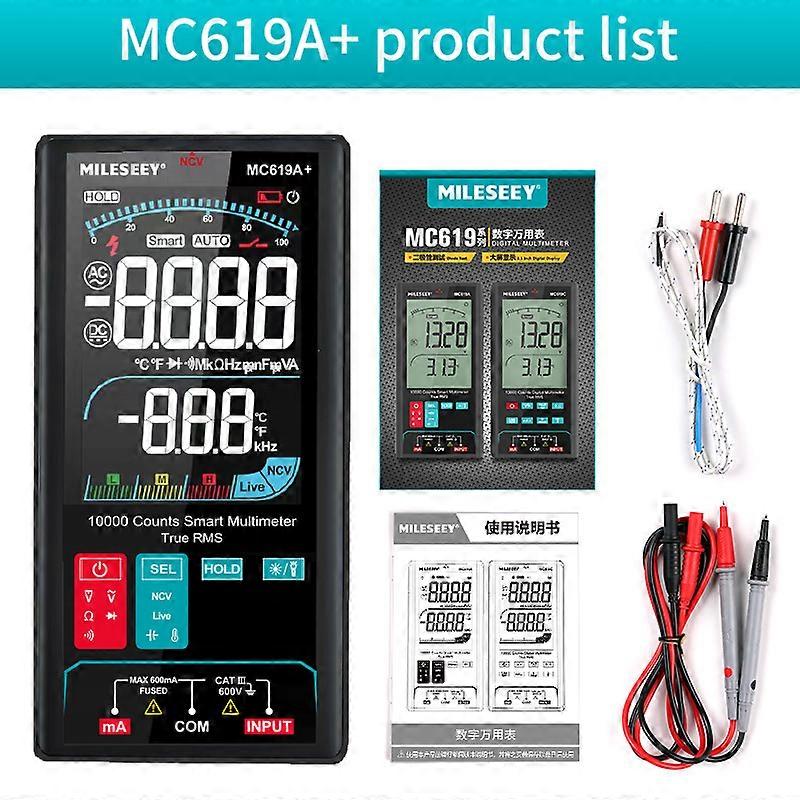 Mileseey NCV Multimeter Digital Clamp 1000 Counts Error Alarm Voltage Capacitance Ohm Diode Multimetro Auto Range Multimeter
