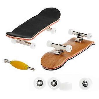 1Sæt træterrasse Fingerboard Skateboard Sport Spil Børn Gave Maple Wood Sæt Nyt
