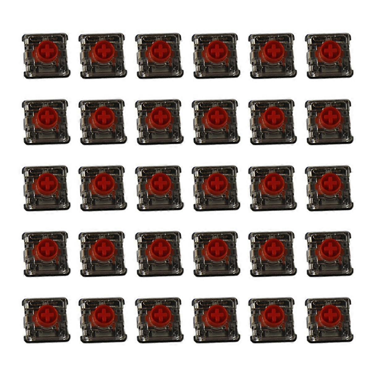 30Pcs Low-Profile V2 Axis Switch Accessories Silent Gaming Mechanical Keyboard Switches for Mini 1353 Red Axis