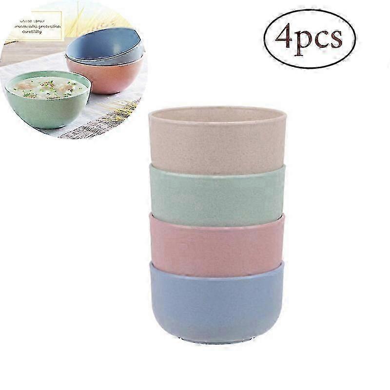 Eco-friendly Cereal Bowl Salad Bowl Large Set of 4 New Cereal Bowl Dessert Bowl Snack Bowl Dishwasher and Microwave Safe for Cereal Salad Soup