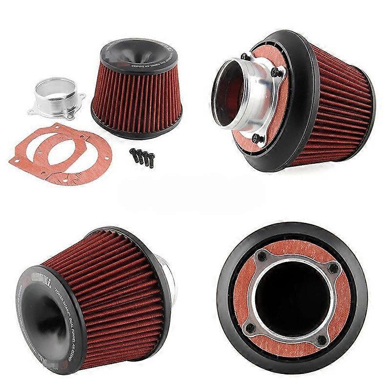 3 Inch Universal Car Air Cleaner Intake Filter 75mm Dual Funnel Adapter Parts Accessories Cleaner Protect Your Piston