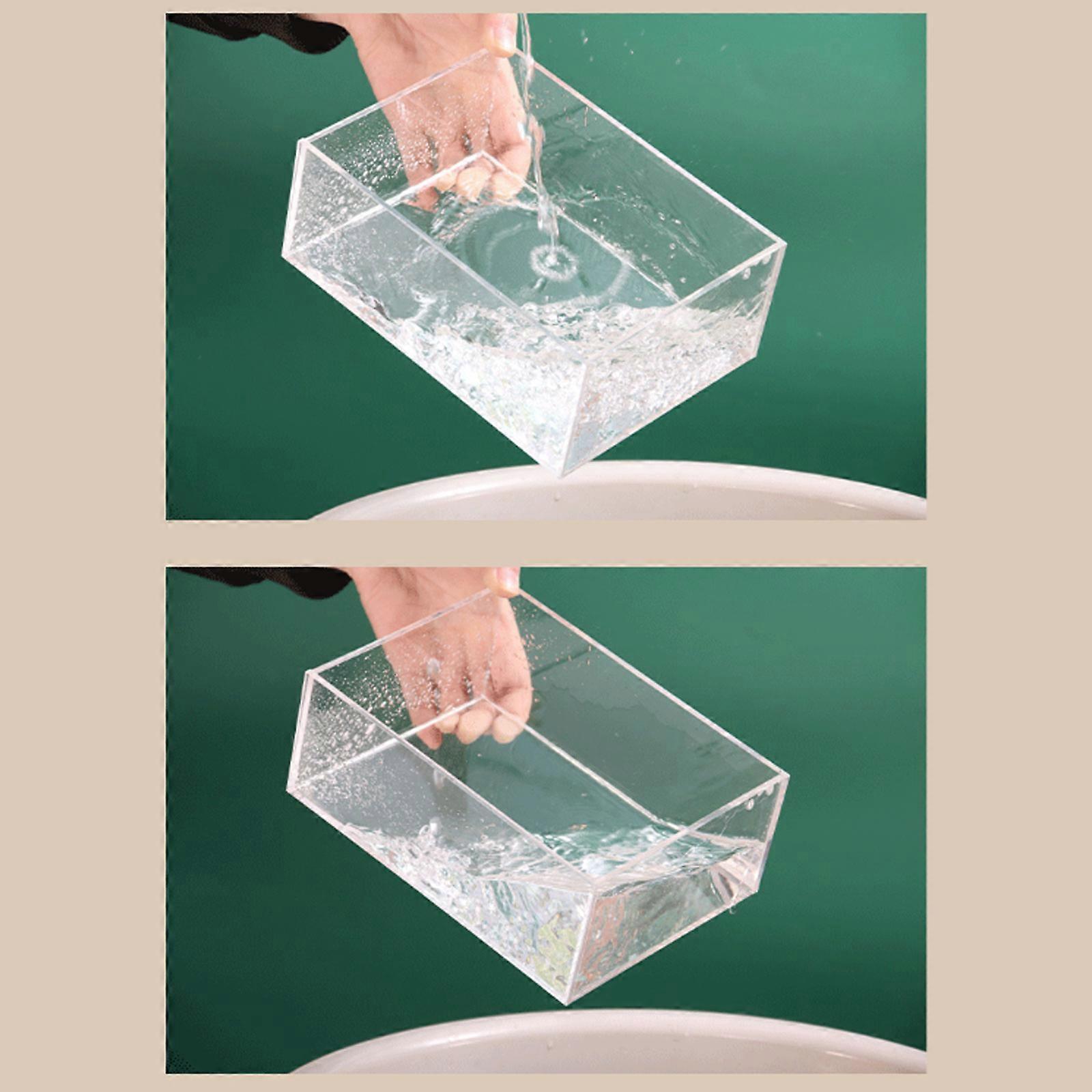 Neue Badebox Acryl Geometrischer Hamster Badezimmer Eichenbrett Auslaufsichere große Raumbox