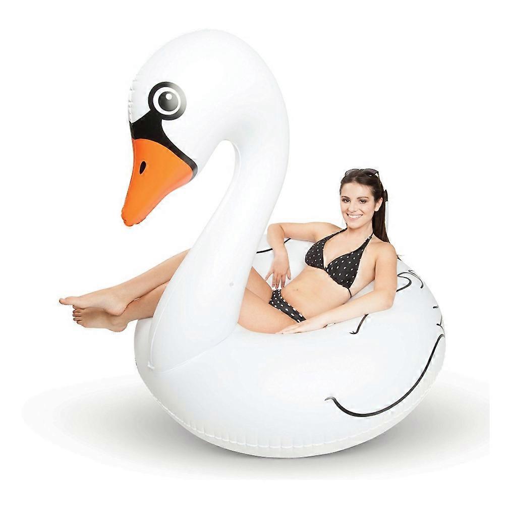 White Swan Pool Float Inflatable Swimming Ring