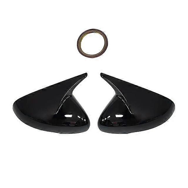 For KIA Stinger 2018-2022 Auto Car Body Side Door Rearview Mirror Cover Sticker Trim ABS Carbon Fiber Style Gloss BlackMotor Vehicle Mirrors