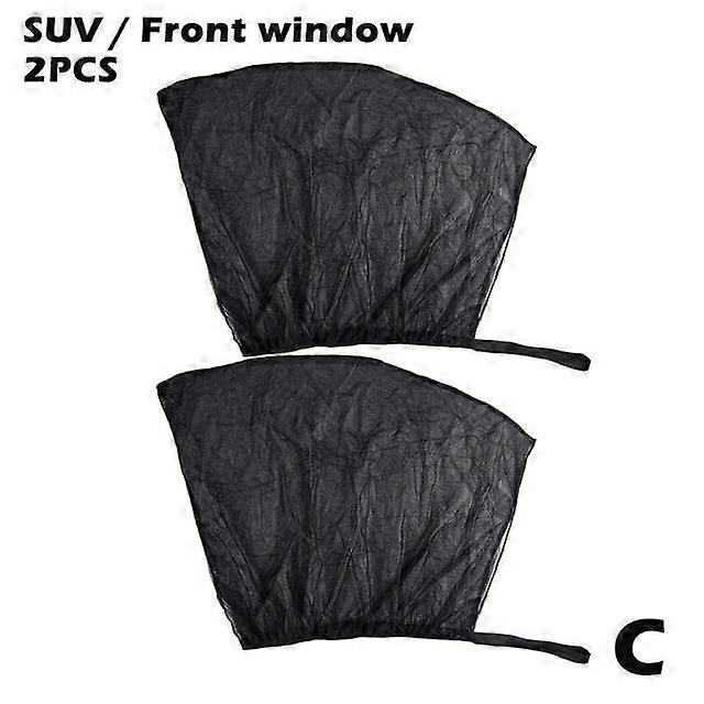 Car Sunshade Curtains Summer Mosquito Proof Curtains Universal Side Vehicle Window Parts Window Mesh Net Breathable Sunshade Auto Accessories Black