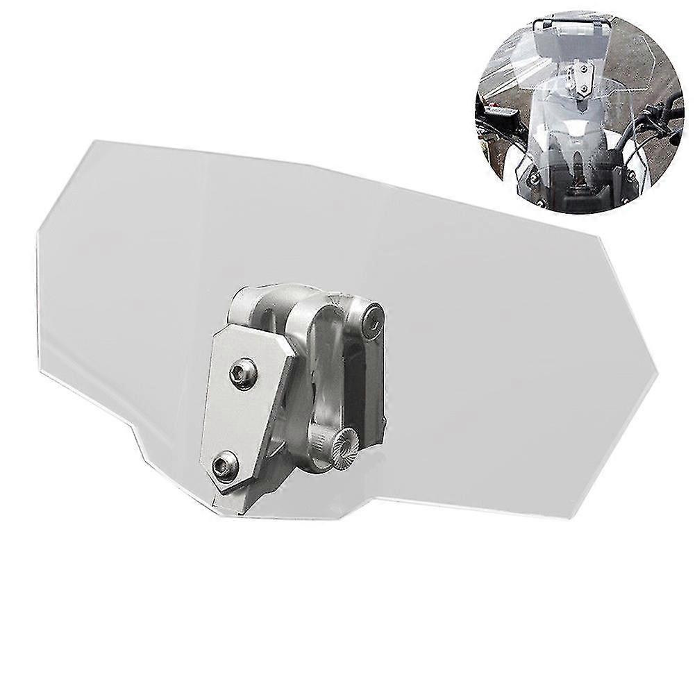 Universal Motorcycle Adjustable Clip-on Windshield Extension Spoiler Windscreen