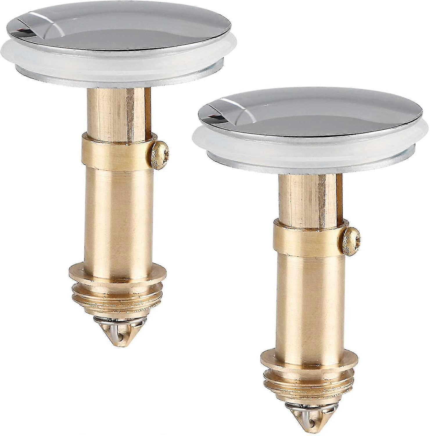 2 Pieces Tub Drain Plug For 36mm Diameter Sewer, Chrome Plated Solid Brass-MXBC