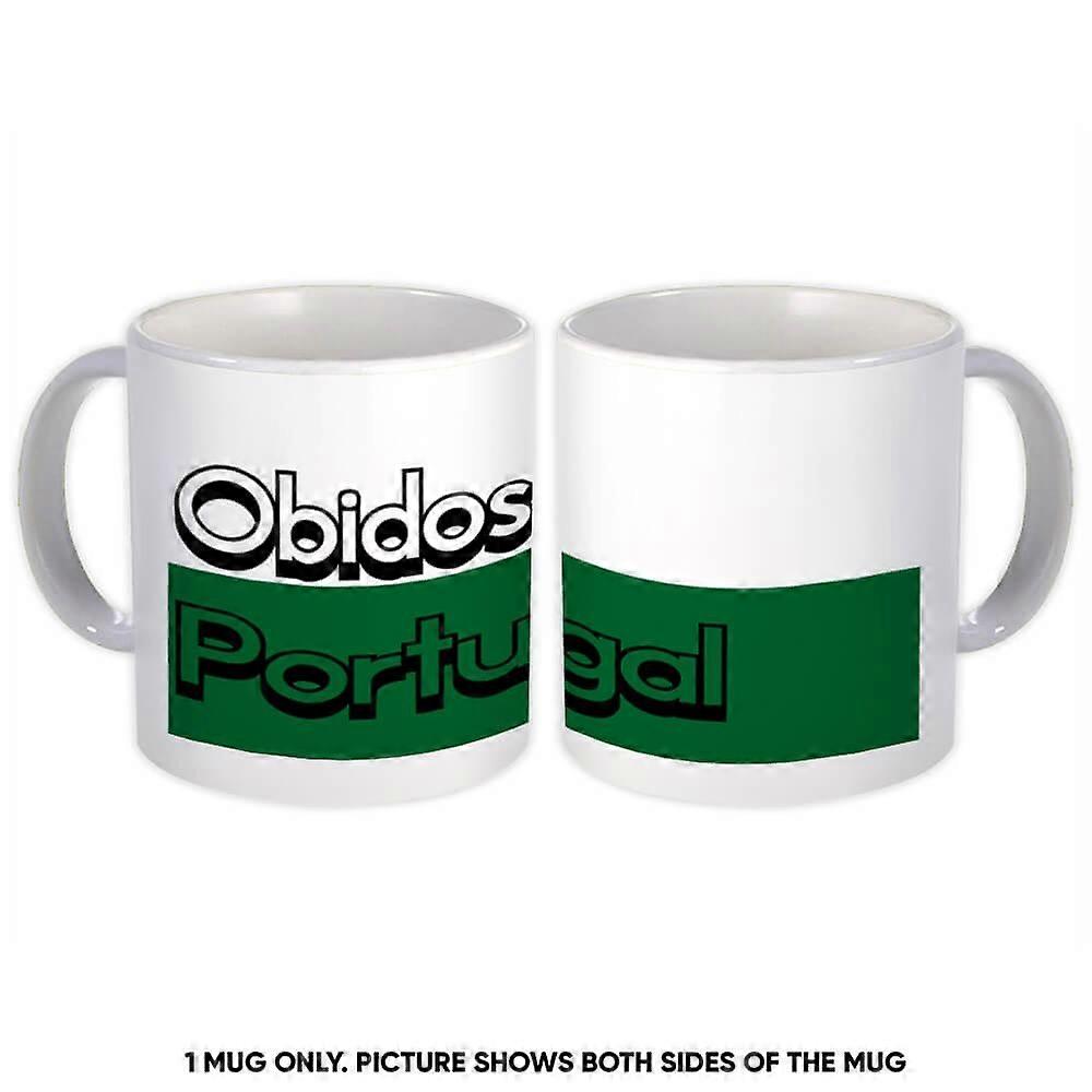 Gift Mug: obidos Portugal Rectangle