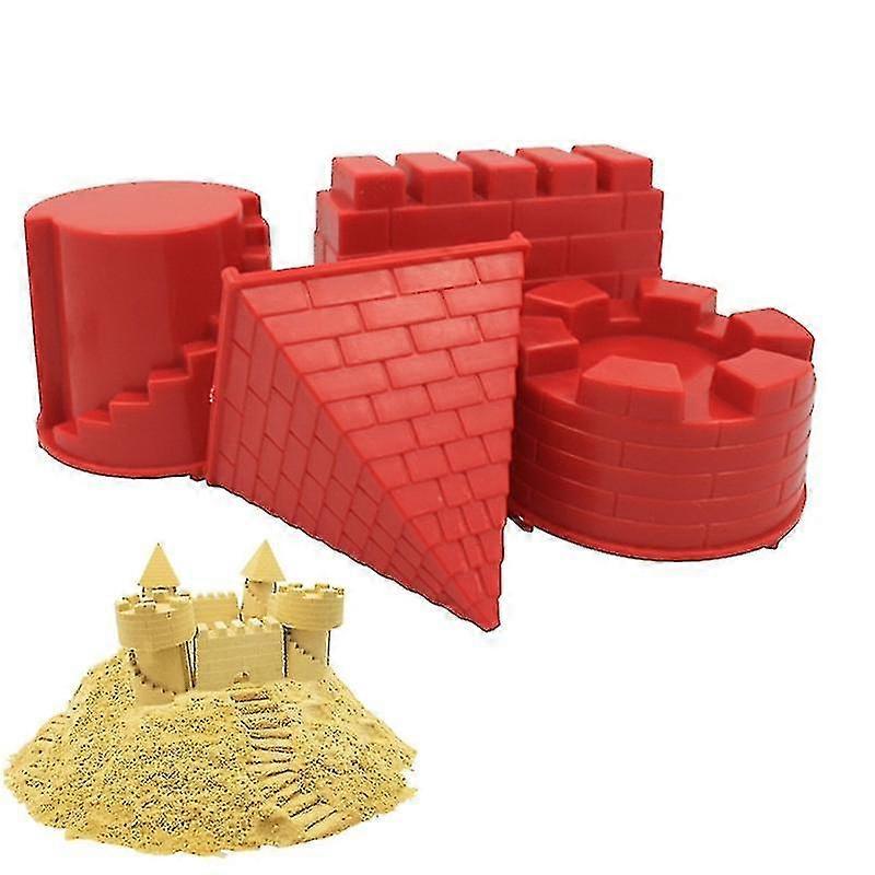 4 Pcs Childrencastle Molds Play Sand Tools