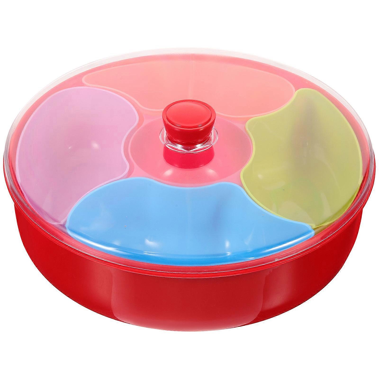 1pc Creative Living Room Fruit Plate Snack Plate Desktop Multi-grid Snack Dish