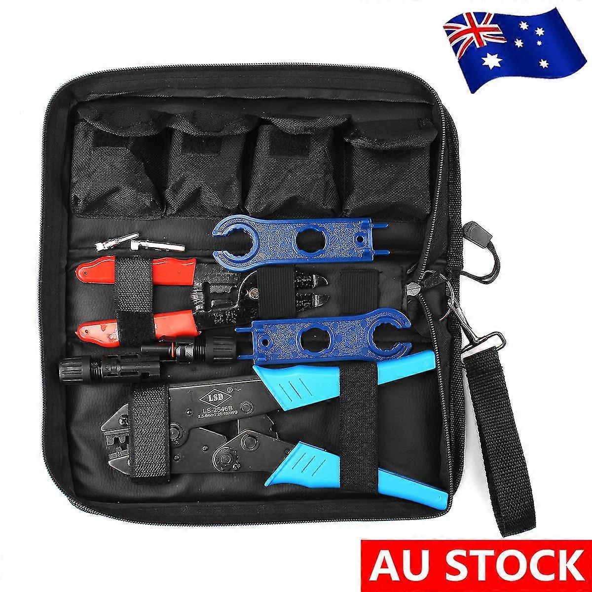 8pcs Solar Crimp Spanner Tool Set Crimping Connector Pv Crimper Wire Strip