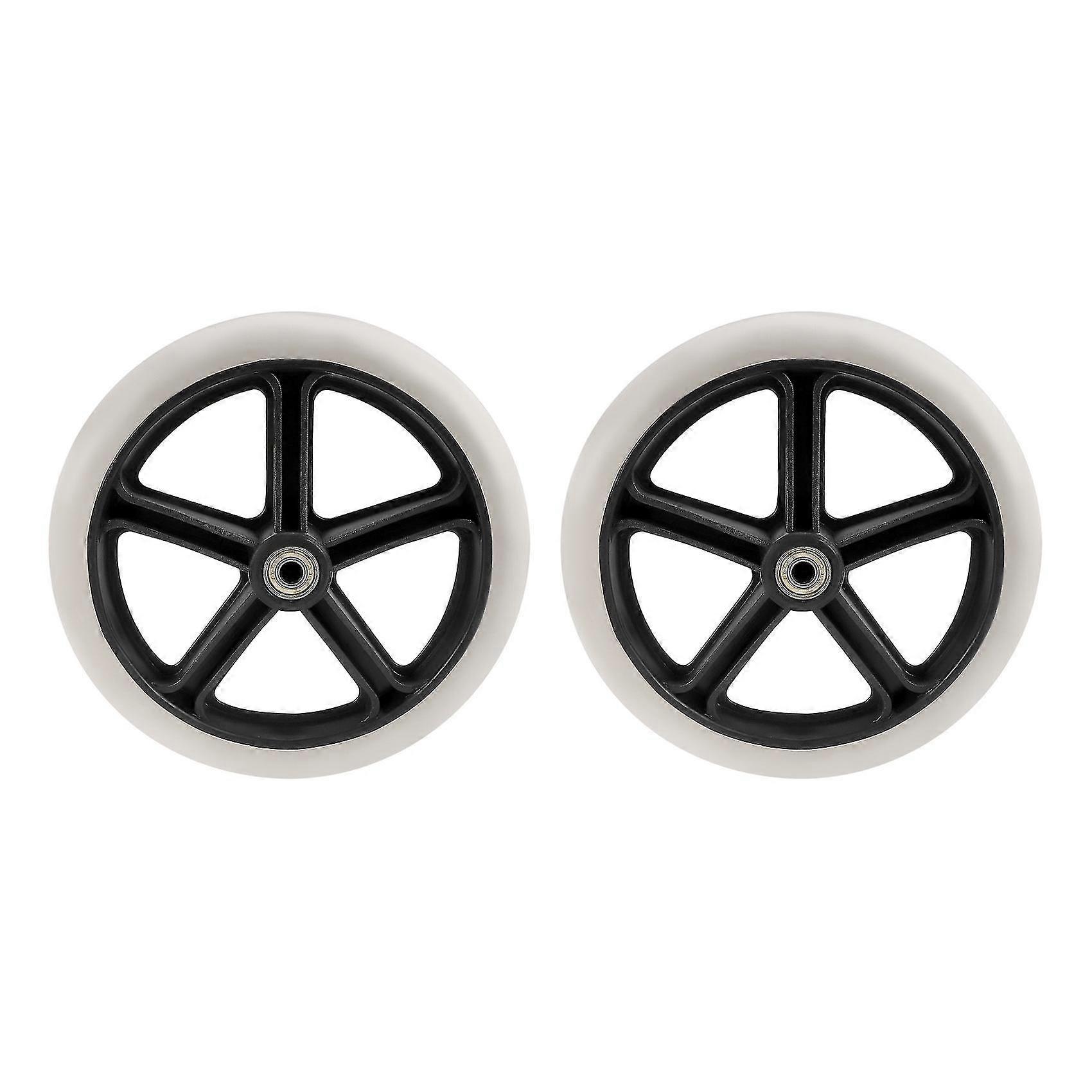 2pcs 200mm ( 8 インチ)ゴム製小型非マーキング車椅子ホイールアクセサリ PP ラバーチェアキャスター Wh