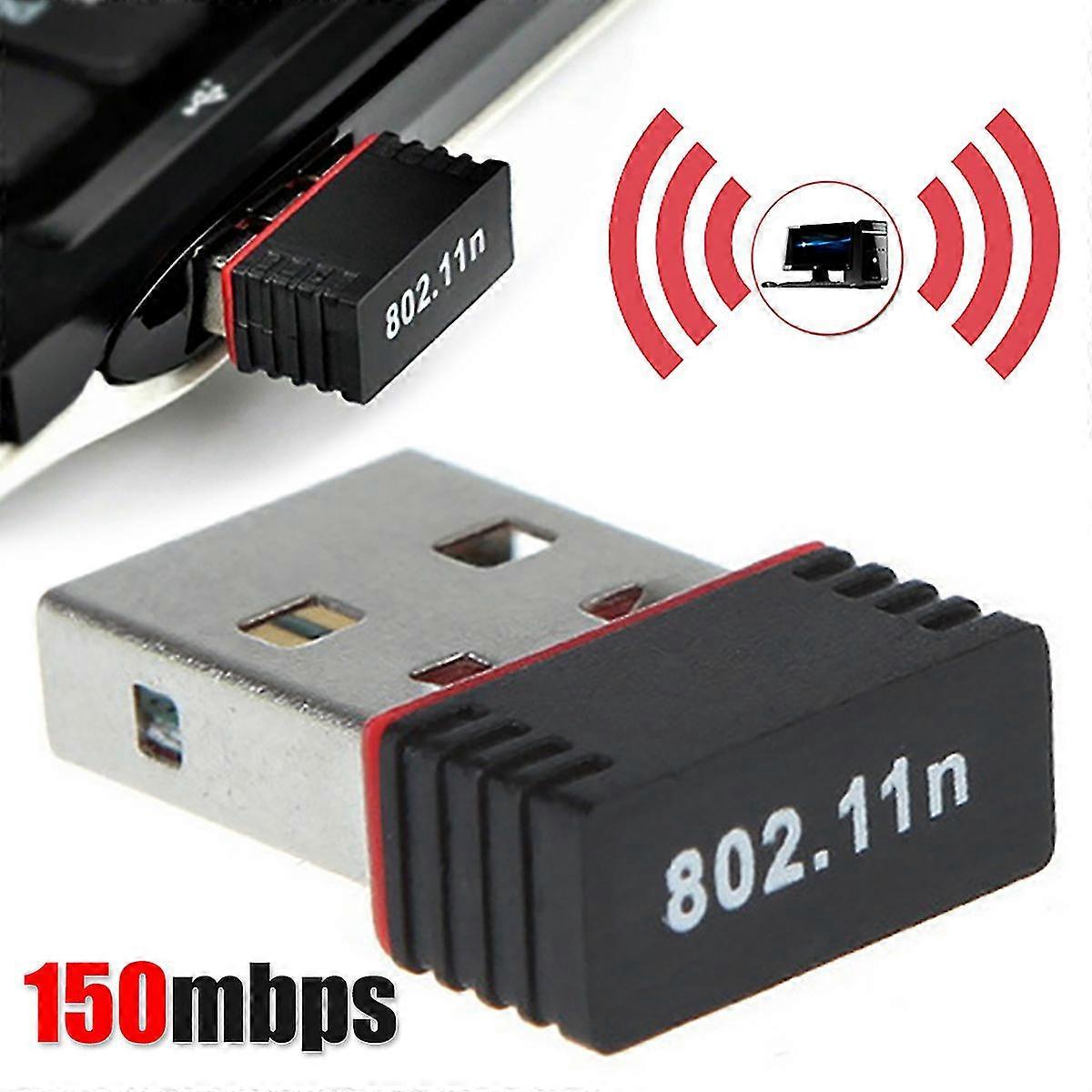 Portable Usb Wireless Network Card Wifi Dongle Adapter Pc Laptop