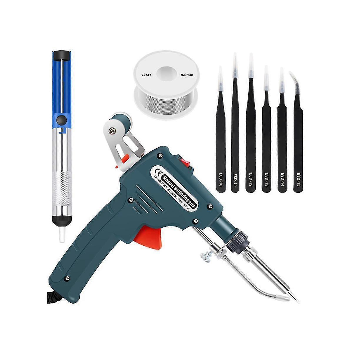 60w Electric Soldering Iron Set Hand- Internal Heating Automatically Send Tin Welding Repair Tools Eu Plug