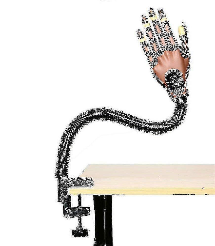 Nail Art Adjustable Training & Practice Gel Tips Model Hand - Brown