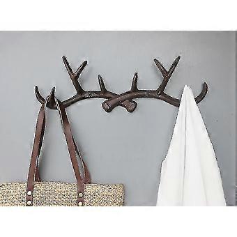 Vintage Rustic Cast Iron Deer Antlers Wall Mounted Coat Hooks, Shabby Chic  Coat Rack, Key Holder, Hat Hanger
