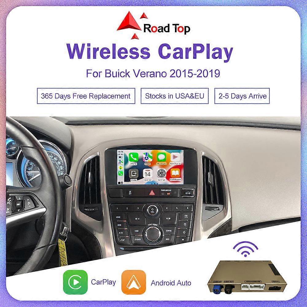Wireless Carplay Decoder for Buick Verano 2015-2019 8" LCD screen, Android Auto Mirror Link Airplay Reverse Camera USB Play