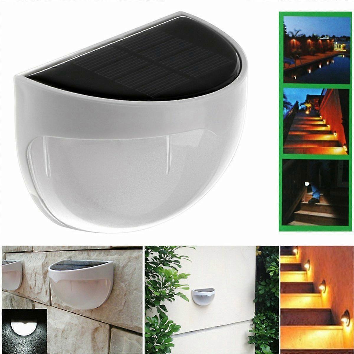 Solar Powered Wall Sensor Light Accent Lighting Waterproof 6 Led Practical Acent