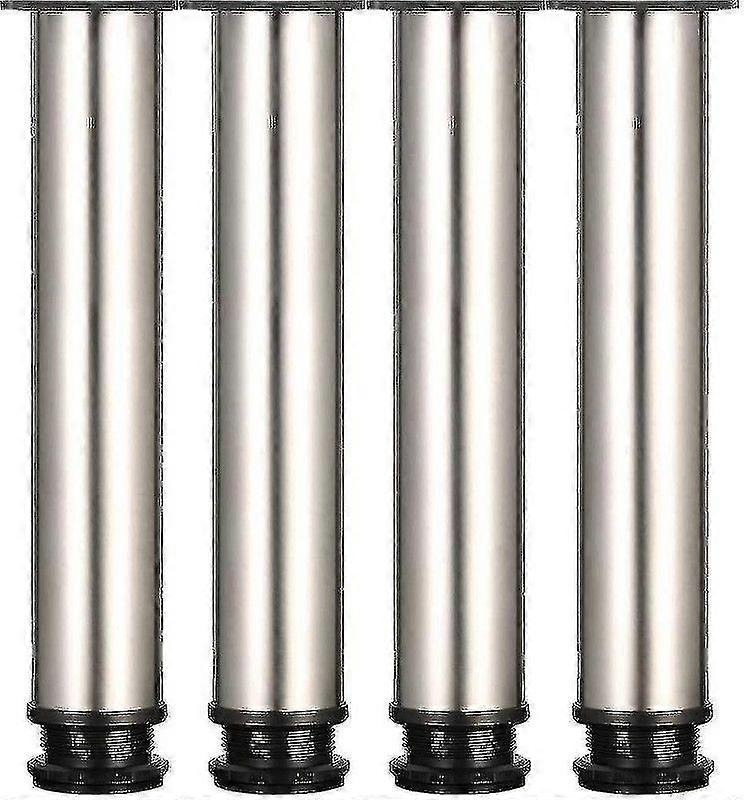 4 Adjustable Legs 300mm Height Thicken Cabinet Legs Table Legs Furniture Legs, Brushed Stainless Steel, Adjustable Height 0-15mm Come With Stainless S