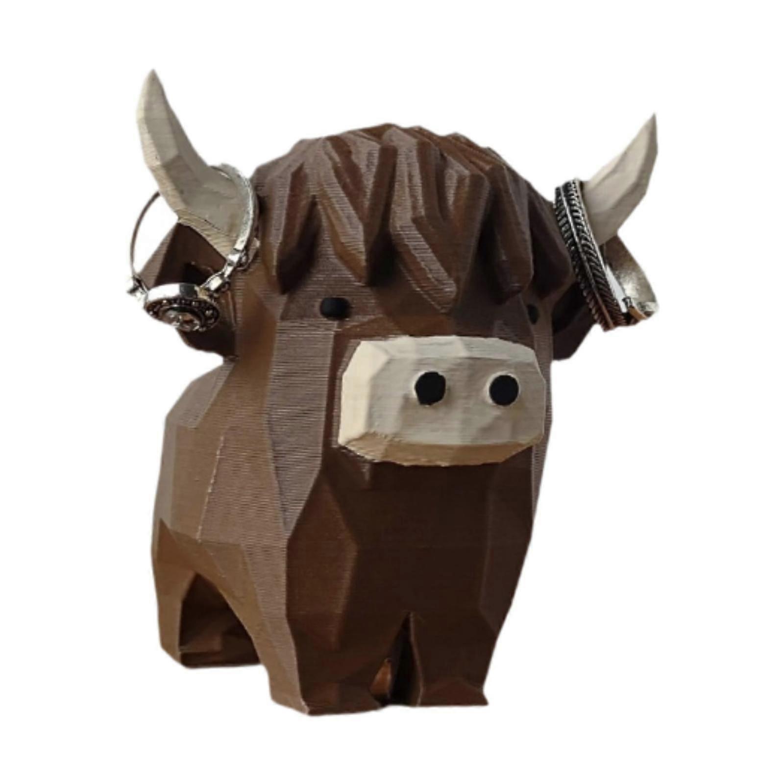 Statue de vache support support drôle anneaux présentoir pour étagère comptoir maison