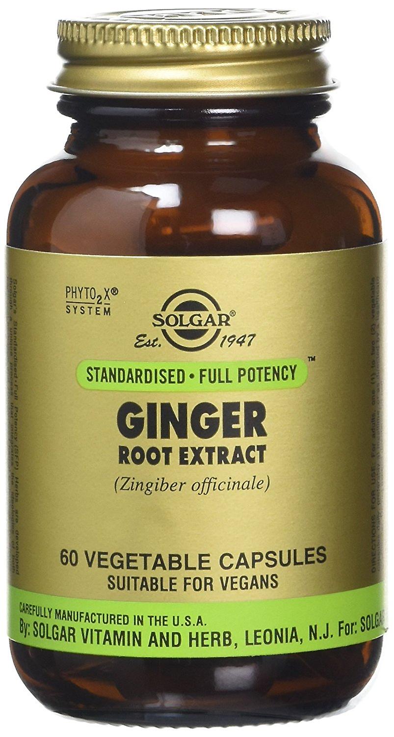 Solgar Standardised - Full Potency Ginger Root Extract Vegetable Capsules, 60