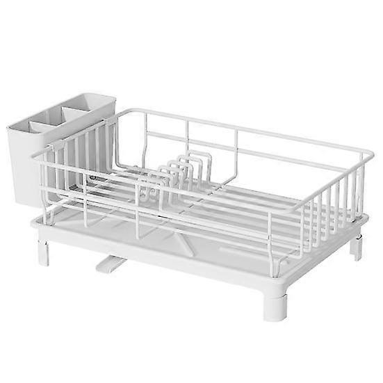 Dish Drying Rack with Deep Side Fence Various Organizational Areas Kitchen Cups