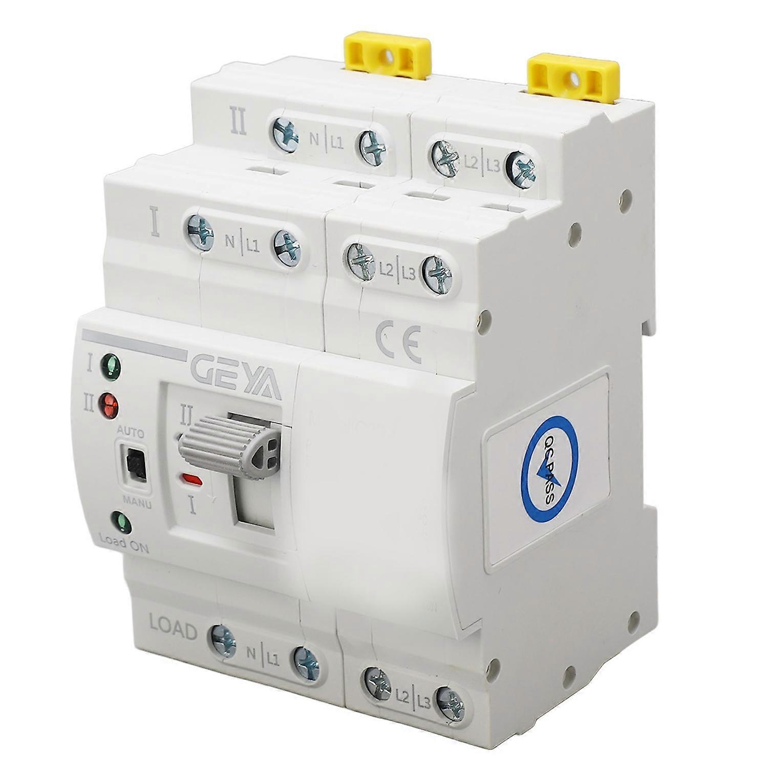 4P 63A Dual Power Automatic Transfer Switch Quick Response PC ATS Transfer Changeover Switch 220VAC