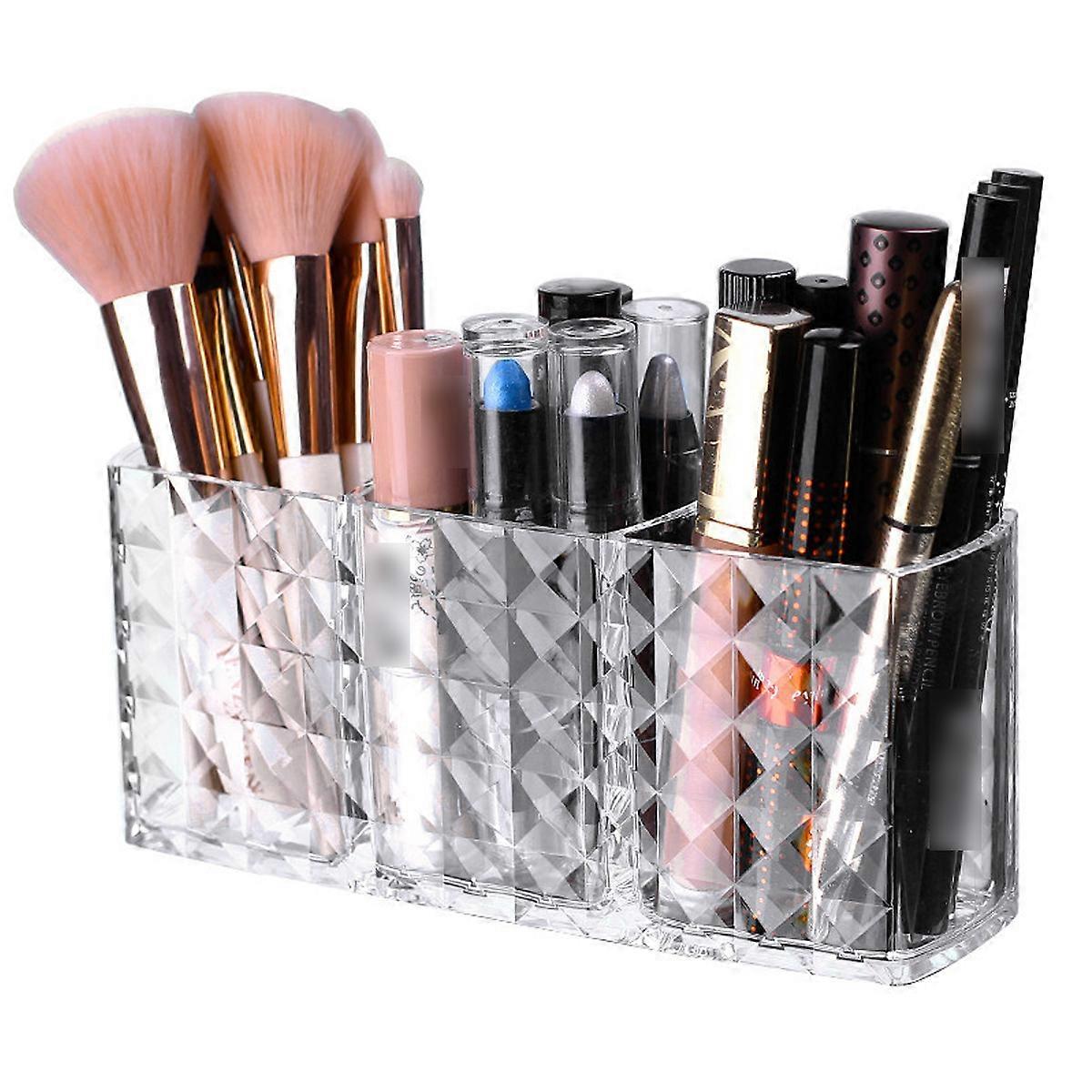 3 compartments make-up storage for perfume, eyeliner, lipstick