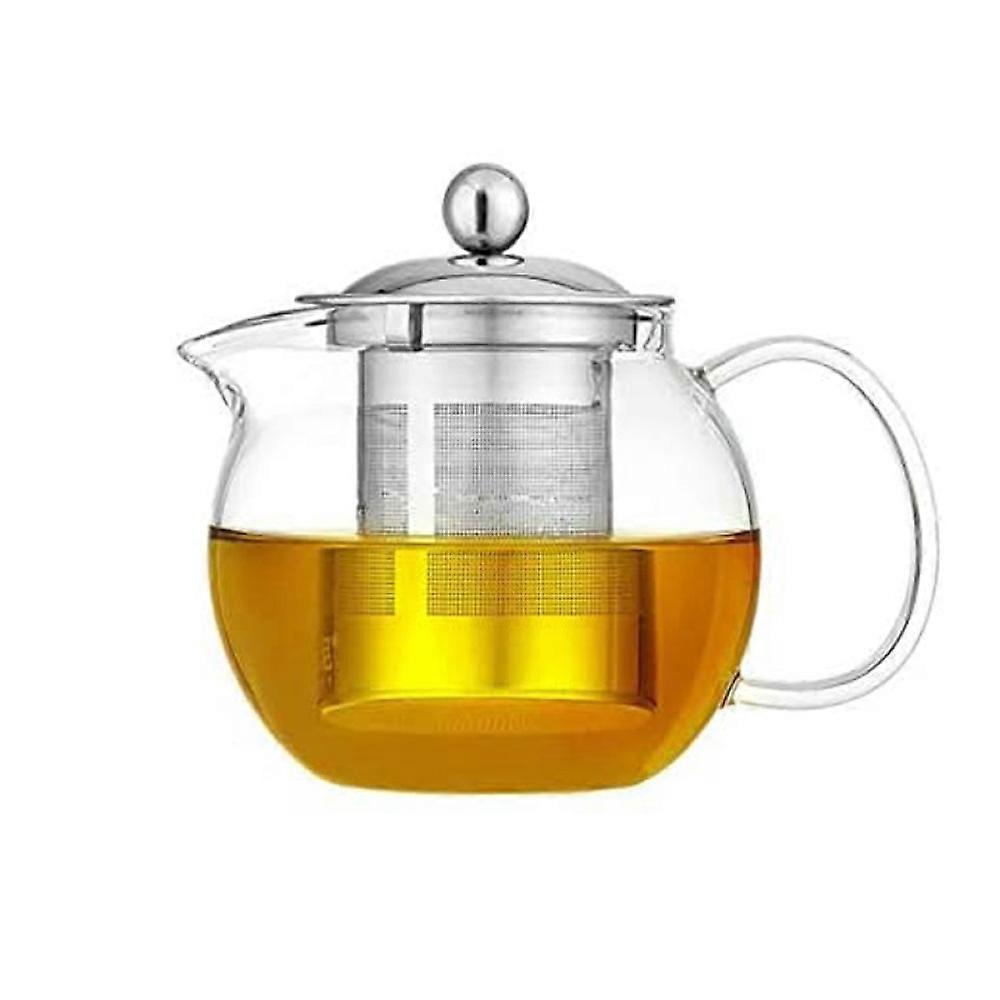 Teapot with stainless steel infuser and lid