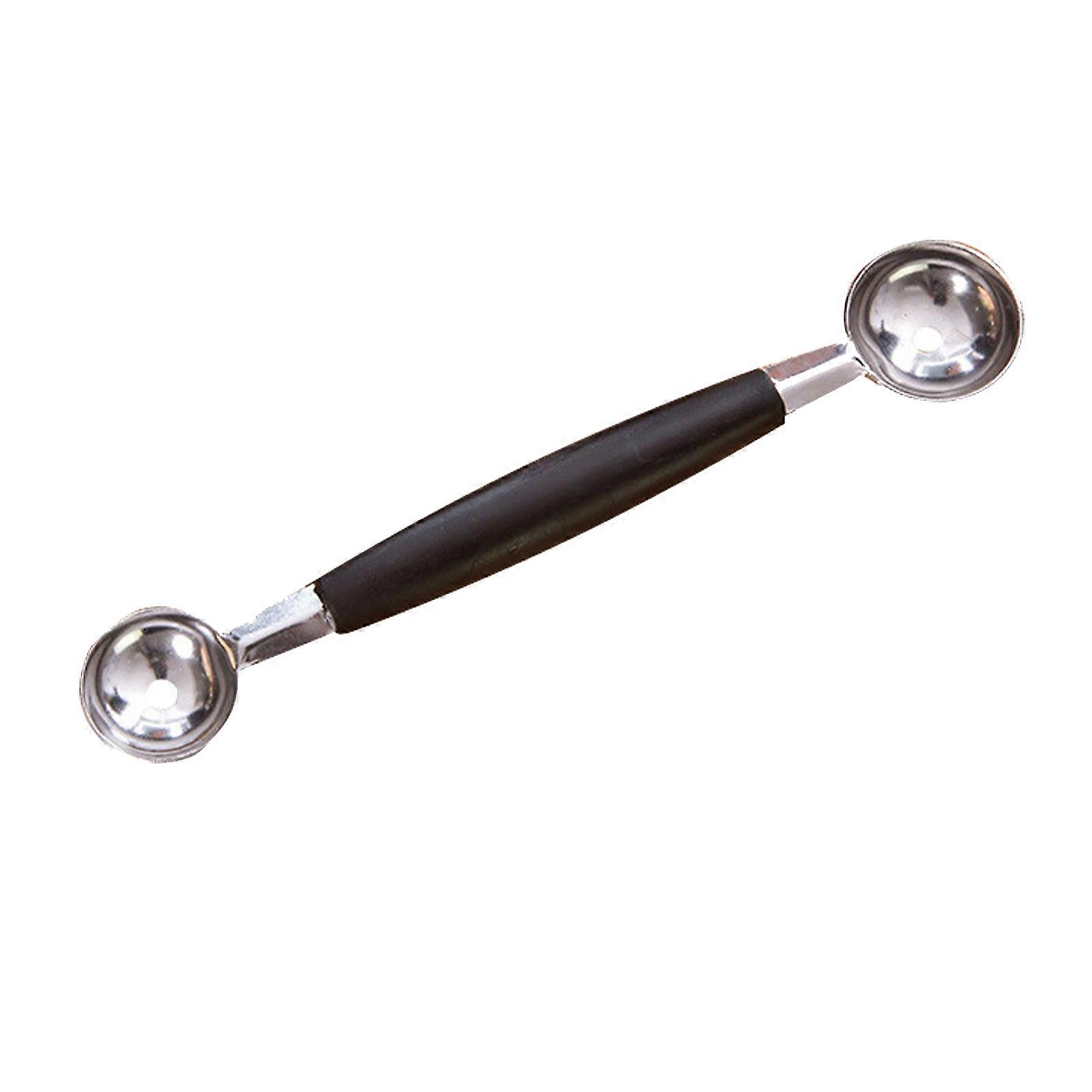 Stainless Steel Watermelon Baller Multi Functional Ice Cream Fruit Scooping Tool Dual-End Design Non-Slip Handle Durable Easy To Clean For Kitchen Us