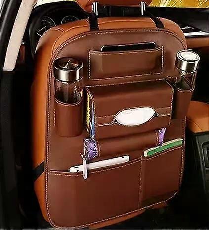 2024 New Car Seat back Storage Organizer Bag Universal PU Leather Multifunction Storage Box Stowing Tidying Pocket Auto Styling
