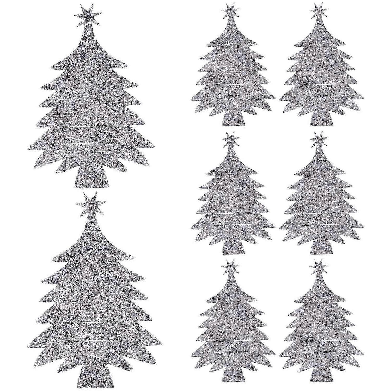 8pcs Christmas Tree Cutlery Holders Silverware Holders Xmas Theme Cutter Fork Holders