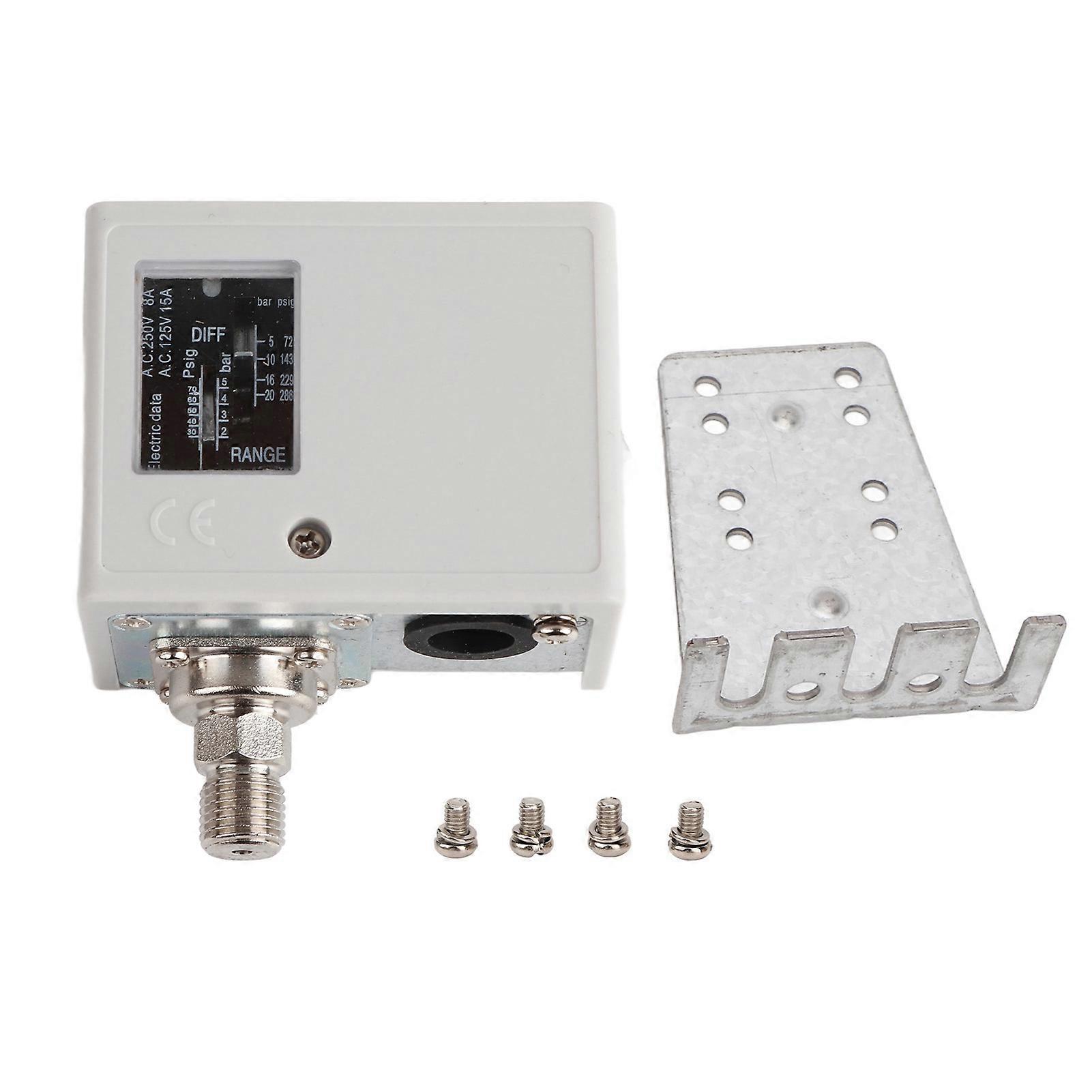 20KG Pressure Switch Set All Copper Core IP40 Dryer Boiler Water Cooler Pressure Switch AC125V AC250V 1/4in Connector