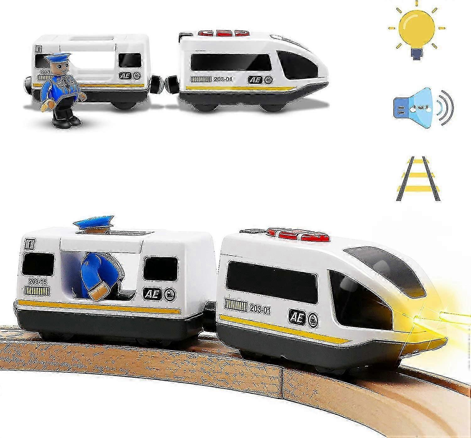 Battery Operated Train (magnetic Connection) - Powerful Motor High Speed Train - Compatible With Brio Fg