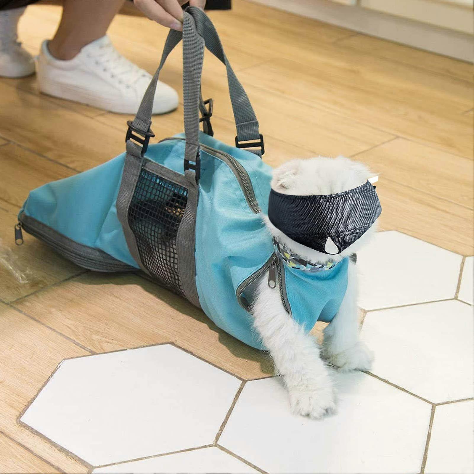 Nail Trimming Restraint Bag for Medium Pets - Durable Grooming Tool, Adjustable Size, Easy Use for Dogs and Cats