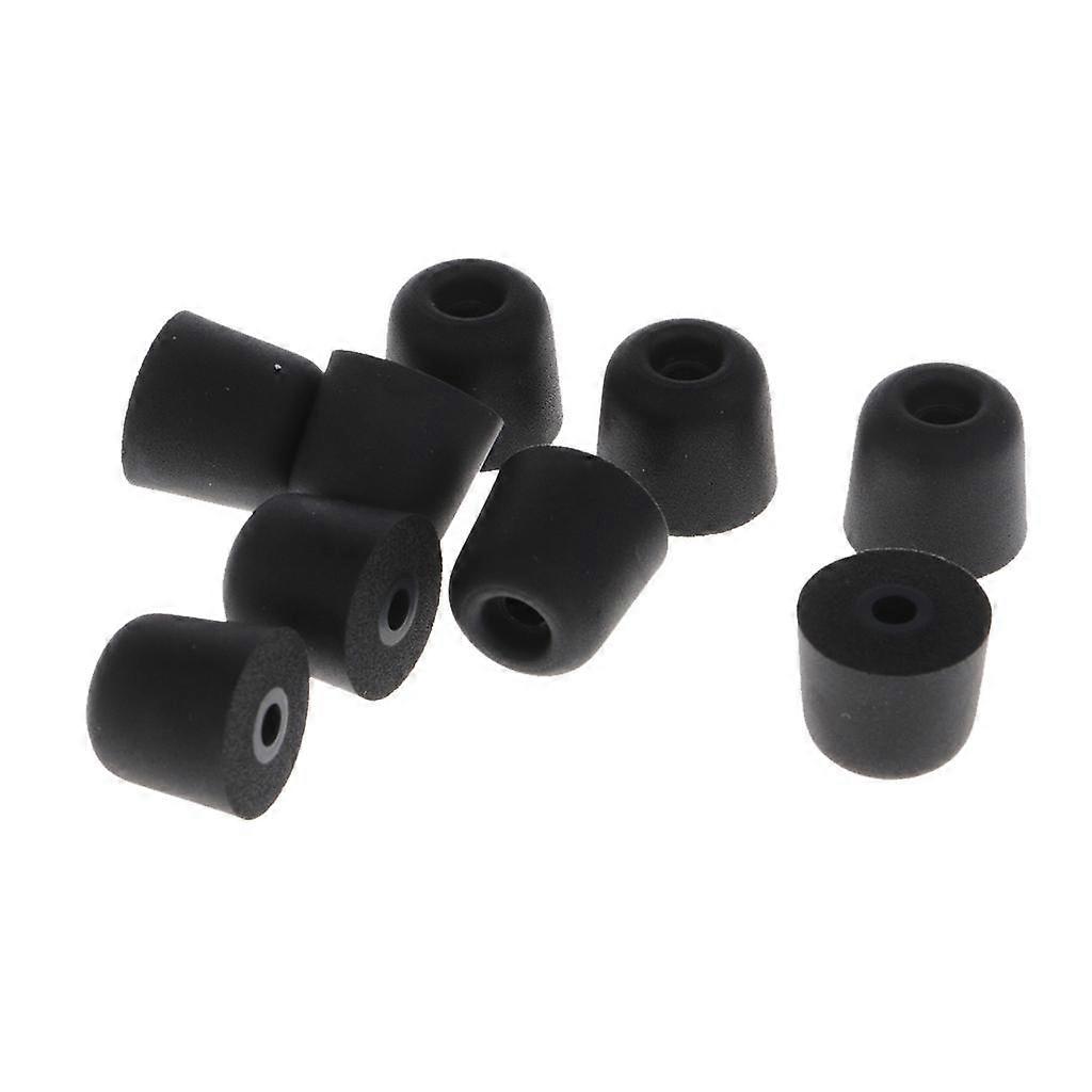 10x 3.0mm Eard Memory Foam Eartips Earplug Tips For In-Ear Headphone Black