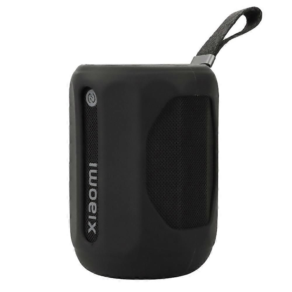 For Xiaomi Mini Bluetooth Speaker Case Anti-Scratch Silicone Sleeve with Strap-Black